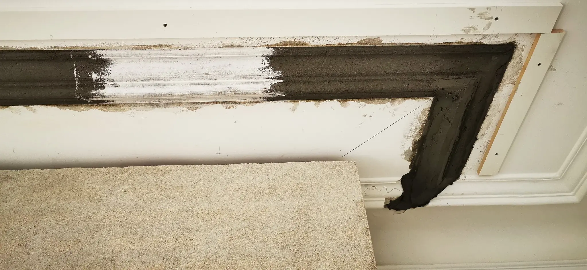 Stukprofil under reparation